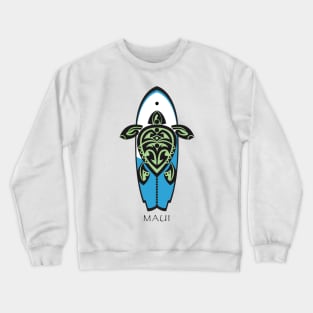 Tribal Turtle Tattoo Surfer Dude / Maui Crewneck Sweatshirt